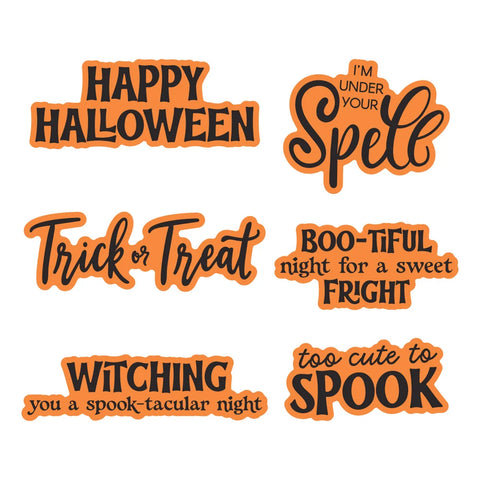 Spellbinders - Classic Mouse Trick or Treat Sentiments Stamp & Die Combo