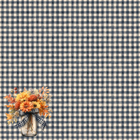 Scrapbook Supply - Beautiful Bouquet (Fall Blessings Collection) Double-Sided Paper