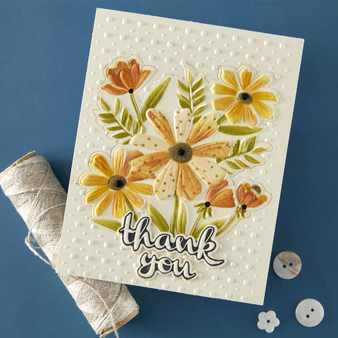 Spellbinders - Polka Dot & Posy Duo 3D Embossing Folder