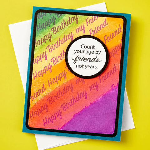 Stampendous - Birthday Messages Stamp Set