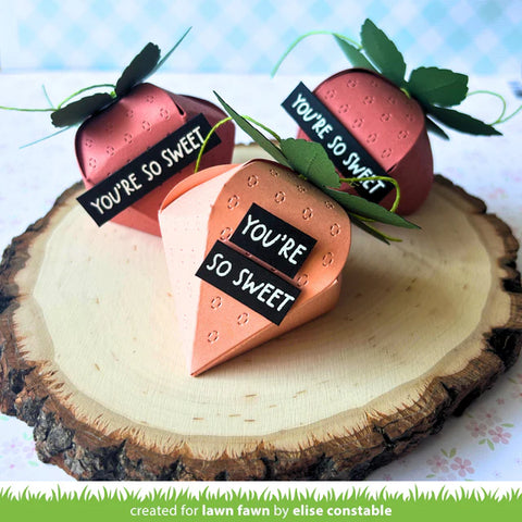 Lawn Fawn - Strawberry Treat Box Die