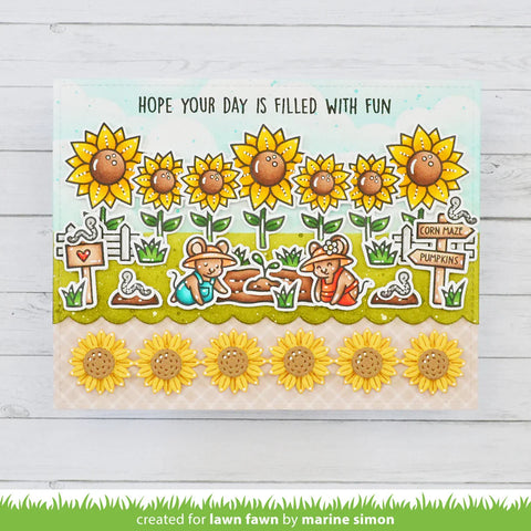 Lawn Fawn - Sunflower Border Die
