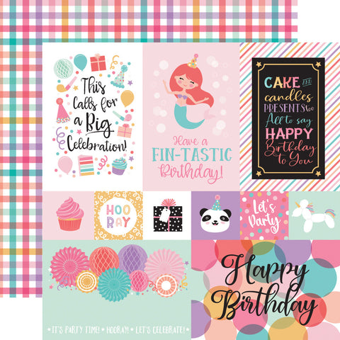 Echo Park 12"x 12" It's Your Birthday Girl (Multi Journaling Cards) Double-Sided Paper