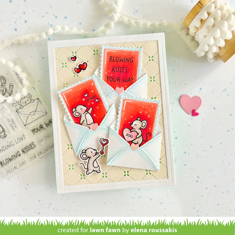 Lawn Fawn - Valentine Mice Stamp Set