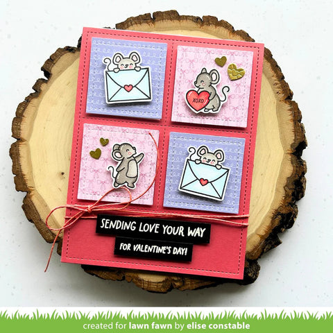 Lawn Fawn - Valentine Mice Stamp Set