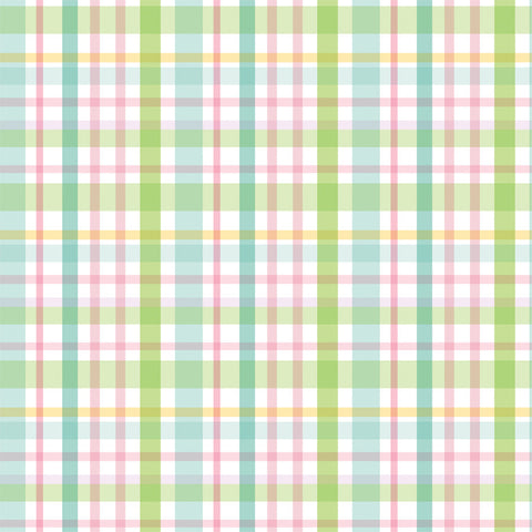 Echo Park - 12'x 12" Pastel Plaid (Welcome Easter) Double-Sided Paper