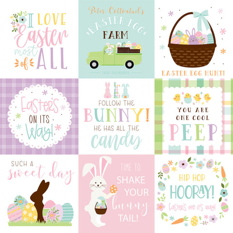 Echo Park - 12'x 12" 4x4 Journaling Cards (Welcome Easter) Double-Sided Paper