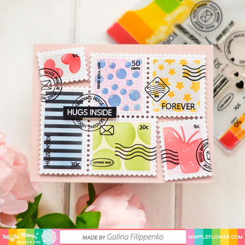 Waffle Flower - Postage Collage Stamp Set