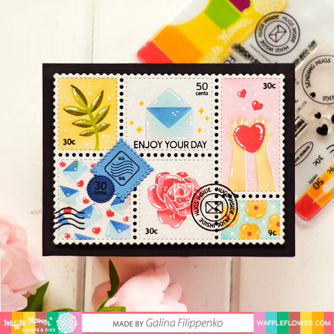 Waffle Flower - Postage Collage Stamp Set