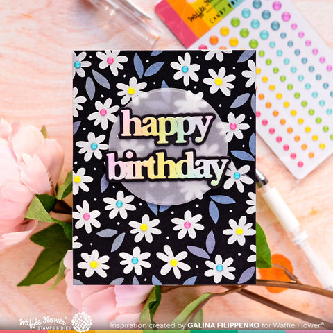 Waffle Flower - Daisy Background Stencil Duo