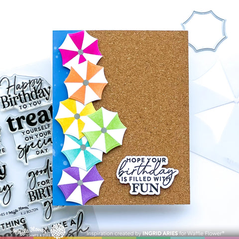 Waffle Flower - Birthday Wishes Stamp Set