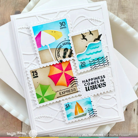 Waffle Flower - Happy Waves Panel Die