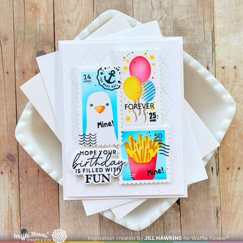 Waffle Flower - Birthday Wishes Combo Stamp & Die Set