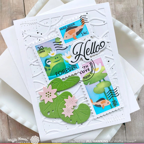Waffle Flower - Happy Waves Panel Die