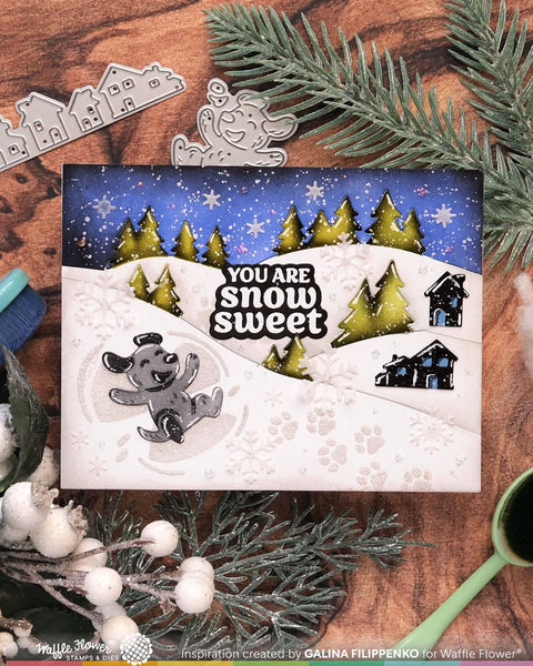 Waffle Flower - Snowy Hills Add-On Die