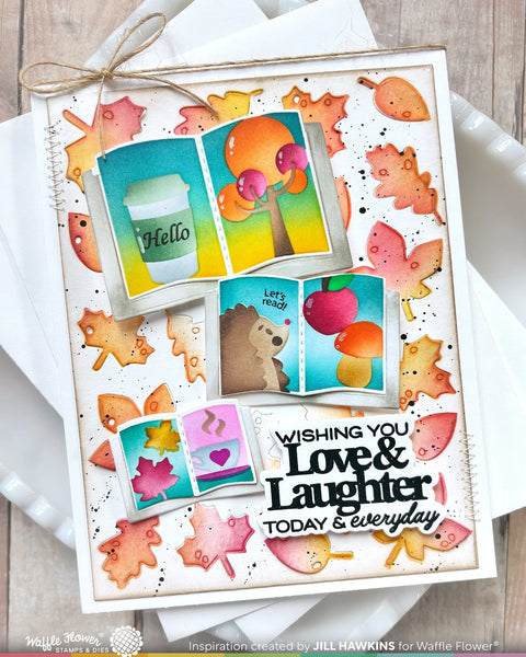 Waffle Flower - Open Book Trio Fall Stencil