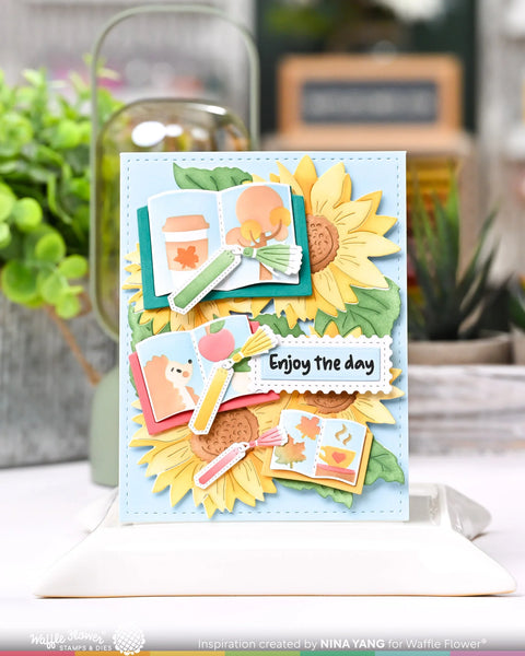 Waffle Flower - Open Book Trio Fall Stencil