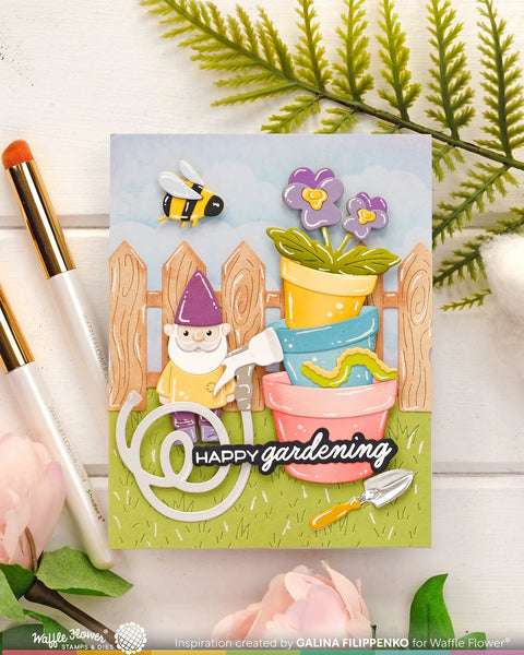 Waffle Flower - Postage Collage Gardening Add-ons Die