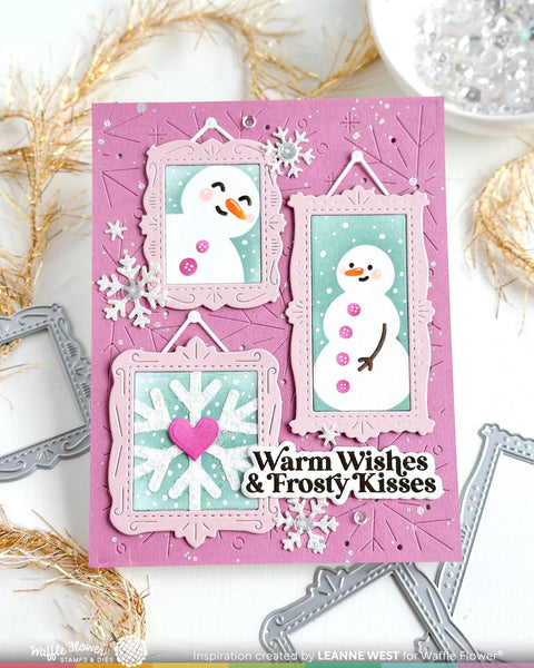 Waffle Flower - Postage Collage Frames Die