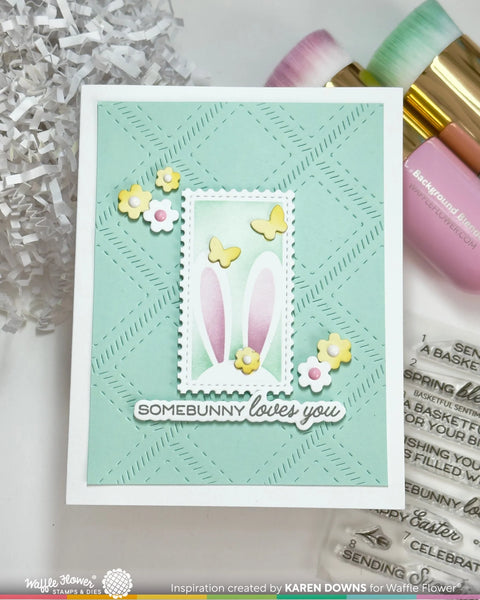 Waffle Flower - Basketful Sentiments Stamp & Die Combo