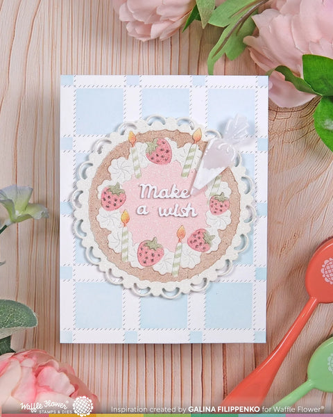 Waffle Flower - Cake Focal Die -n- Stencil