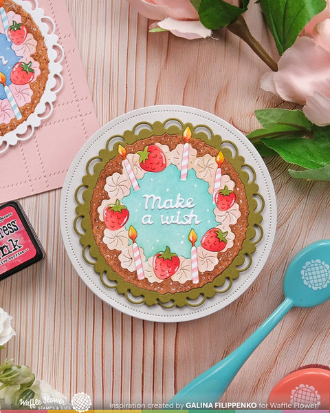 Waffle Flower - Cake Focal Die -n- Stencil