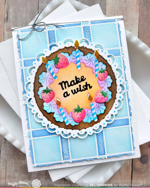 Waffle Flower - Cake Focal Die -n- Stencil