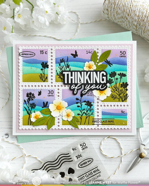 Waffle Flower - Wavy Lines Stencil