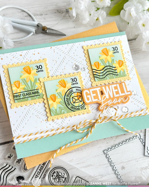 Waffle Flower - Square Postage Die