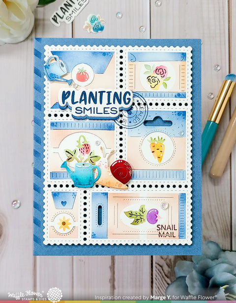 Waffle Flower - Postage Collage Gardening Add-ons Die