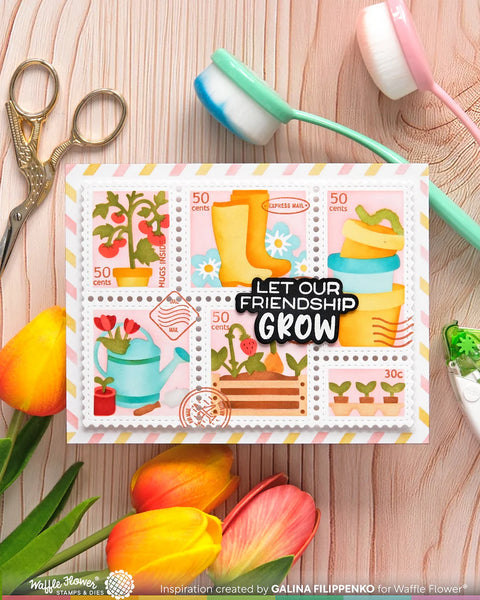 Waffle Flower - Plant Marker Stamp & Die Combo