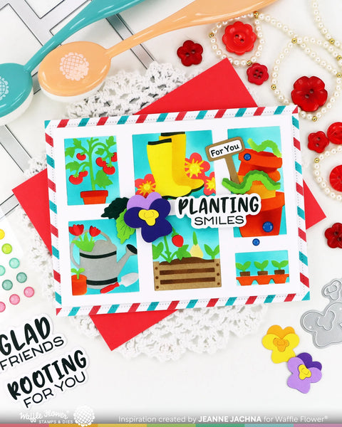 Waffle Flower - Green Thumb Sentiment Stamp Set
