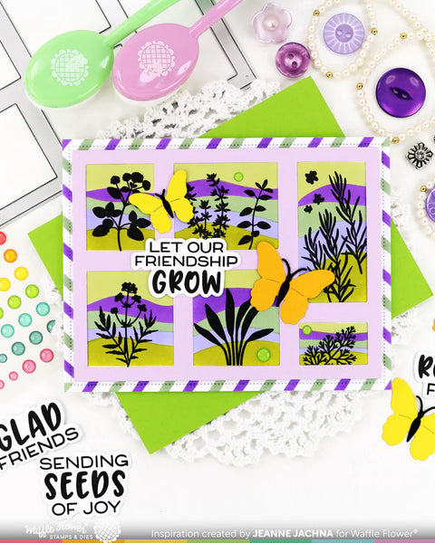 Waffle Flower - Postage Collage Herb Silhouettes Stamp Set