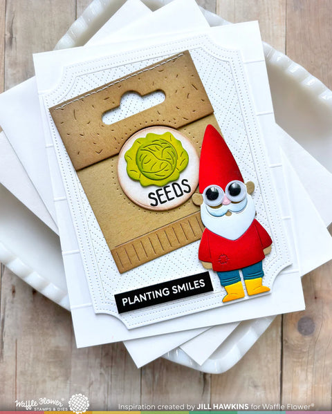 Waffle Flower - Postage Collage Seeds Details Stamp Set