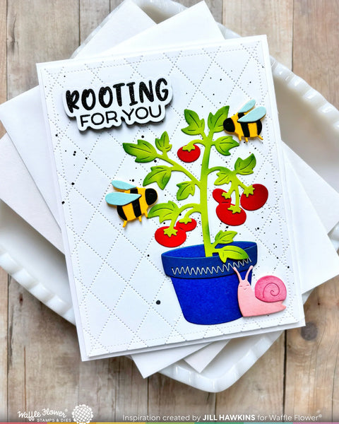 Waffle Flower - Green Thumb Sentiment Stamp Set