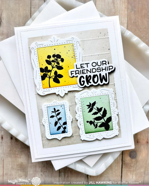 Waffle Flower - Postage Collage Herb Silhouettes Stamp Set
