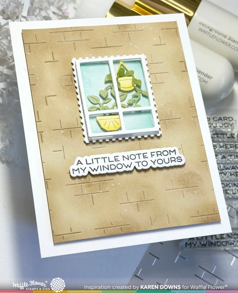 Waffle Flower - Brick Wall Texture Die
