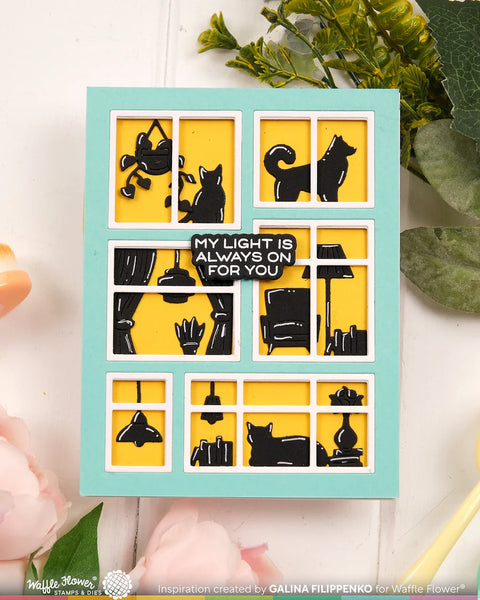 Waffle Flower - Postage Collage Window Add-On Die