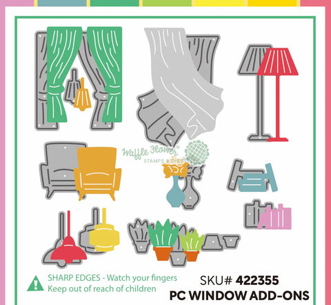 Waffle Flower - Postage Collage Window Add-On Die