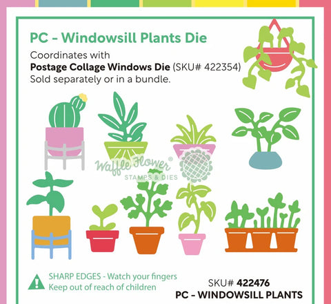 Waffle Flower - Postage Collage Windowsill Plants Die