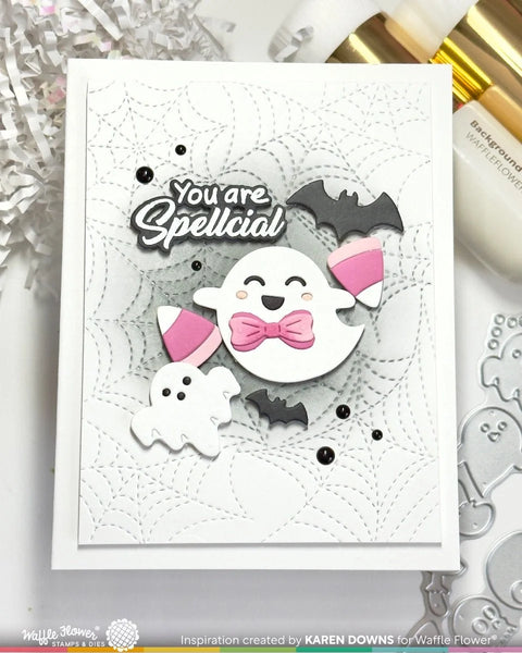 Waffle Flower - Postage Collage Spooktacular Icons Dies