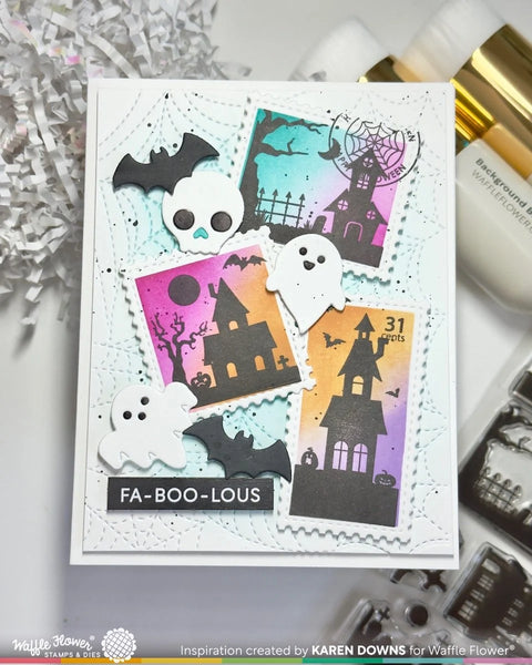 Waffle Flower - Postage Collage Spooktacular Icons Dies