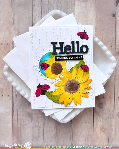 Waffle Flower - Simply Greetings Trio Die