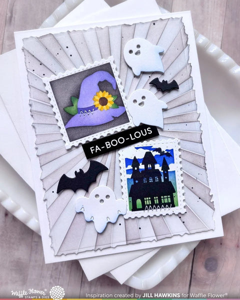Waffle Flower - Postage Collage Spooktacular Icons Dies
