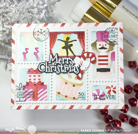 Waffle Flower - Postage Collage Christmas Icons Dies
