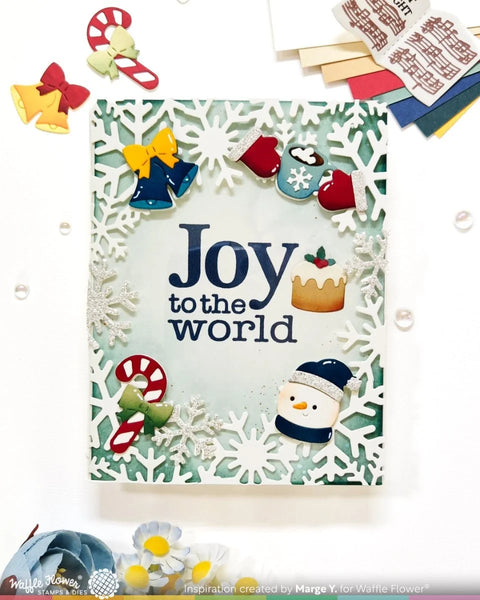 Waffle Flower - Postage Collage Christmas Icons Dies