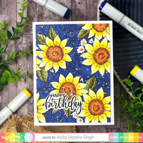 Waffle Flower - Elegant Sentiments Combo (Stamps & Dies)