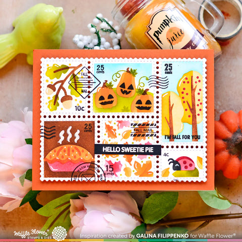 Waffle Flower - Postage Collage Fall Stamp Set