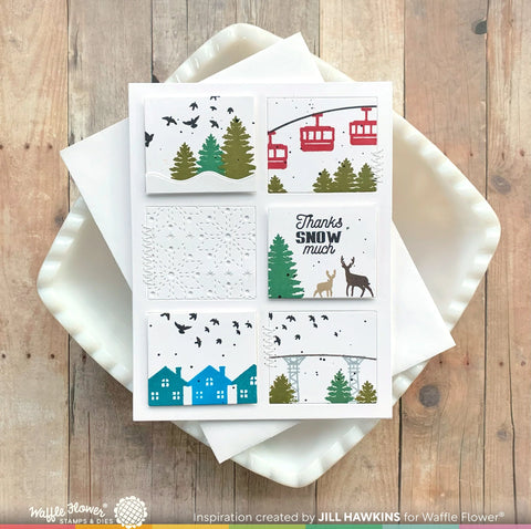 Waffle Flower - Winter View Stamp Set