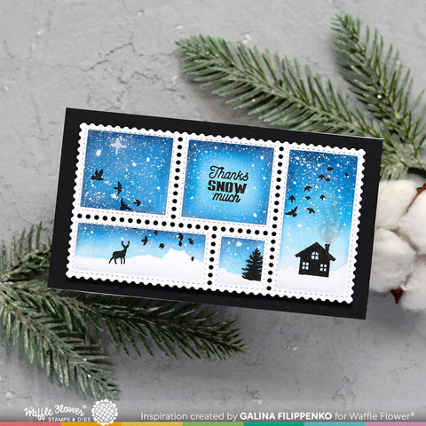 Waffle Flower - Winter View Stamp Set